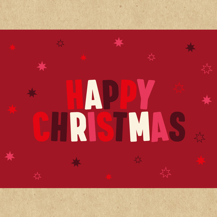 Happy Christmas Red Star Gift Box