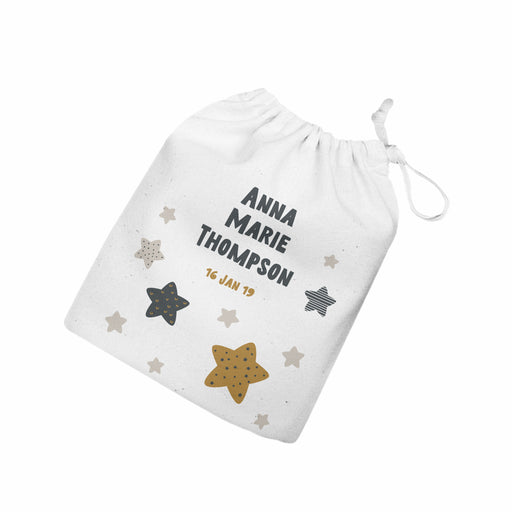 Personalised Newborn Baby Gift Set - Navy Stars