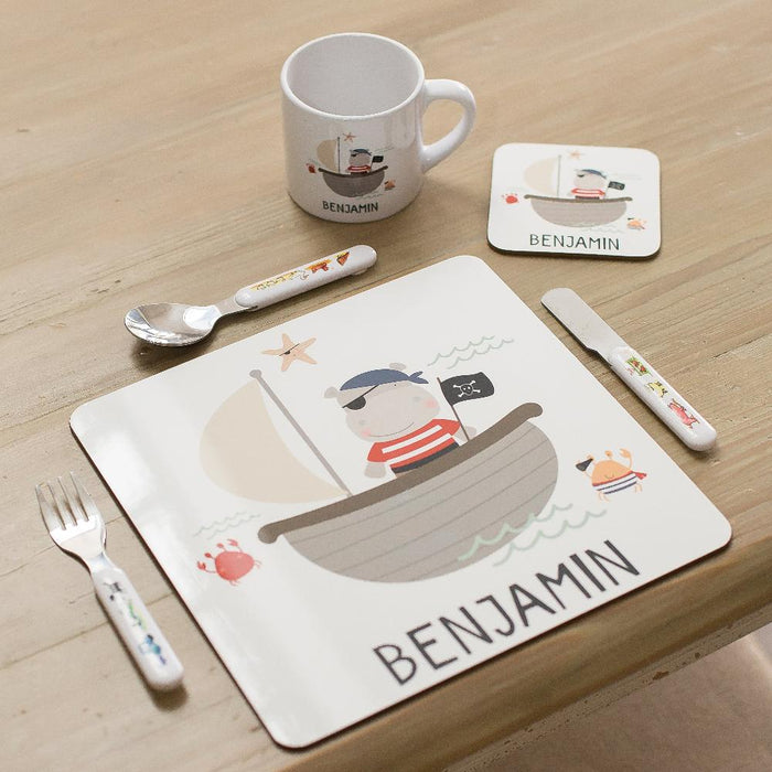 Personalised Children's Place Mat, Coaster & Mug - Various Designs