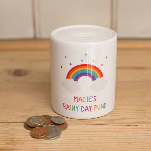 Children's Personalised Rainy Day Fund Money Box
