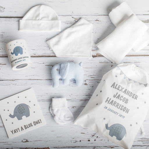 Personalised Baby Boy Gift Set
