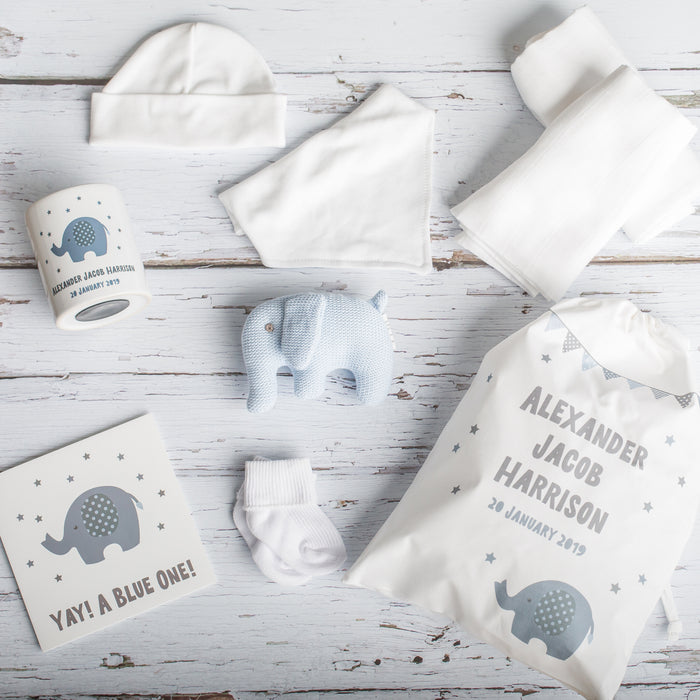 Personalised Baby Boy Gift Set