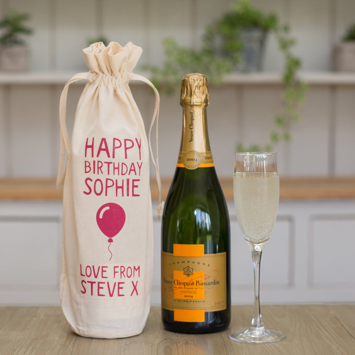 Personalised Happy Birthday Bottle Gift Bag
