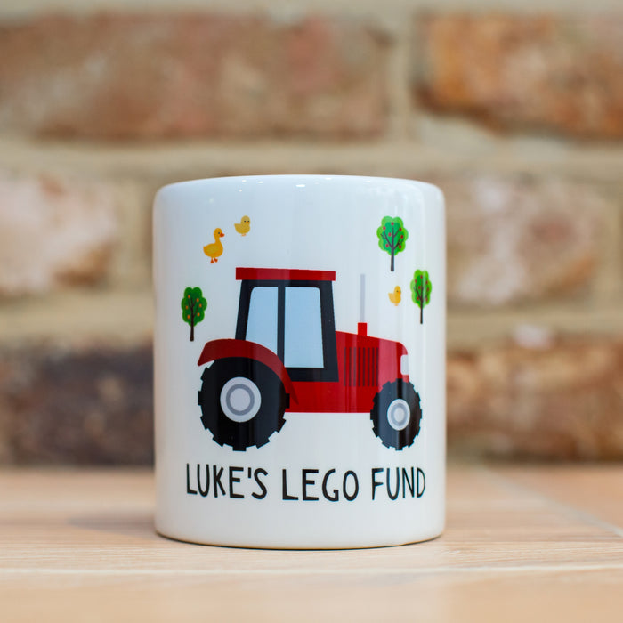Children's Personalised Tractor Money Box