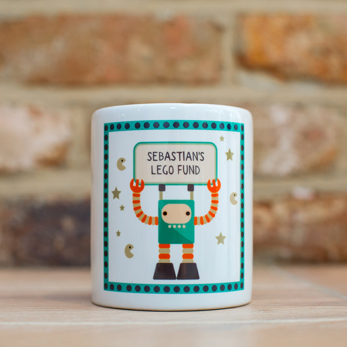 Children's Personalised Robot Money Box
