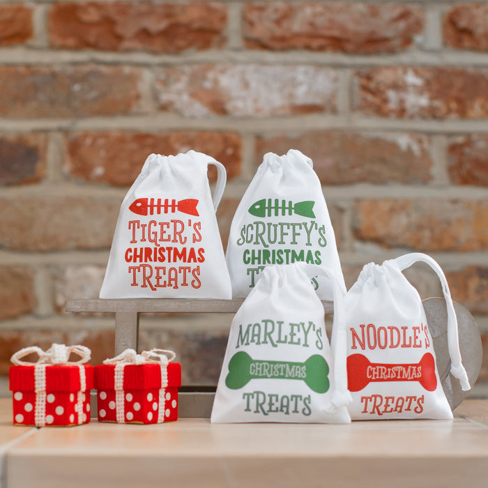 Personalised Pets' Christmas Treats Gift Bag