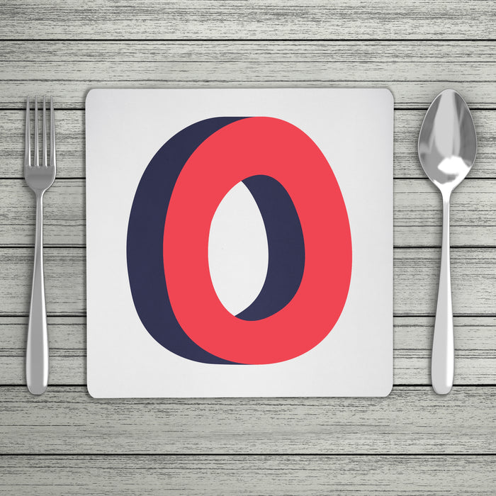 Bright 3D Personalised Initial Placemat (Mix & Match Colours)