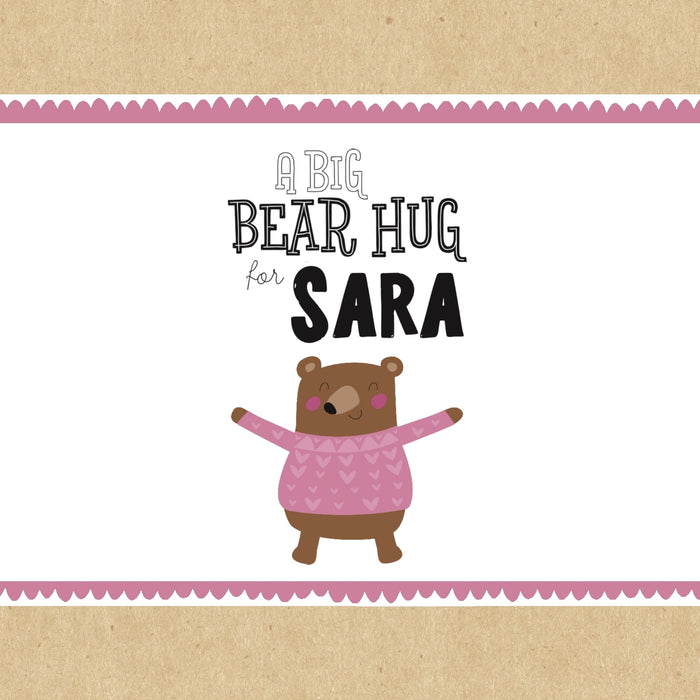 Pink Bear Hug Personalised Gift Box