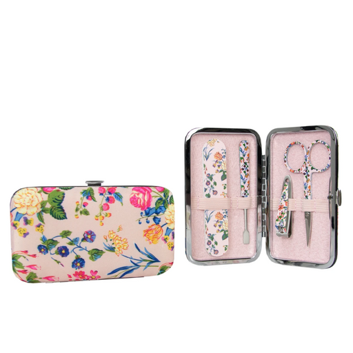Pink Floral Manicure Set
