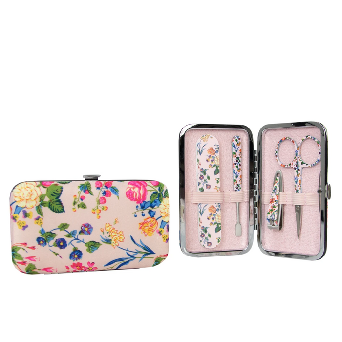 Pink Floral Manicure Set