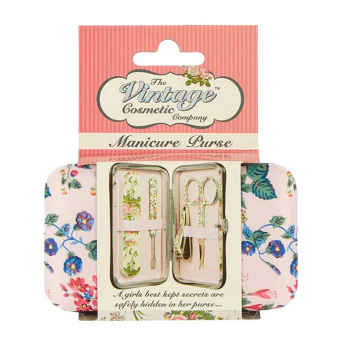 Pink Floral Manicure Set