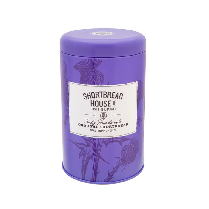 Handmade Shortbread Biscuits In Purple Tin