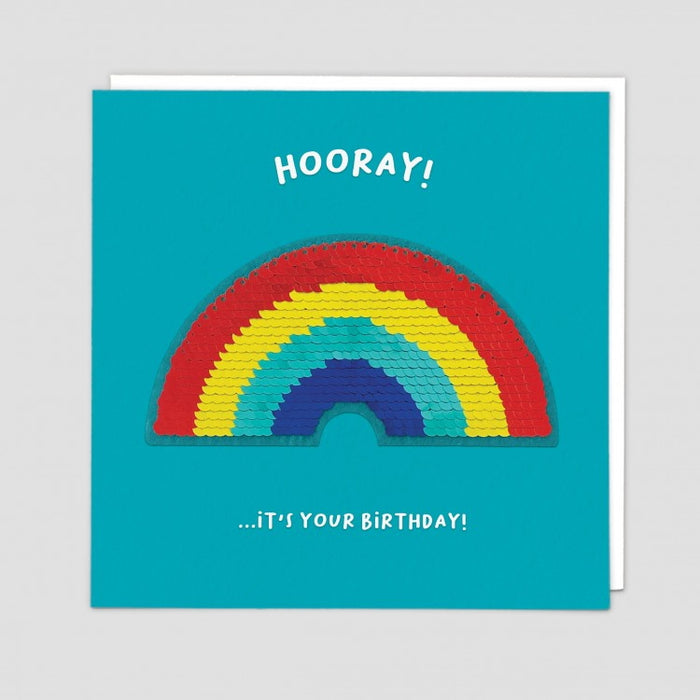 Rainbow Reversible Sequin Card