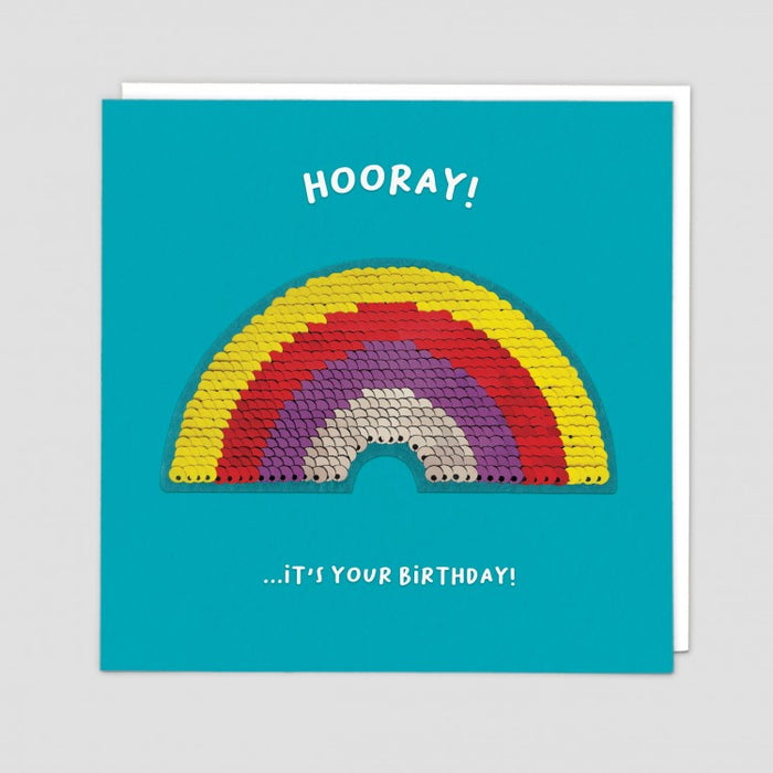 Rainbow Reversible Sequin Card