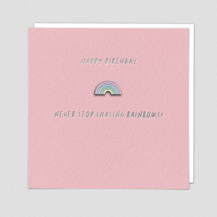 Rainbow Pin Badge Card