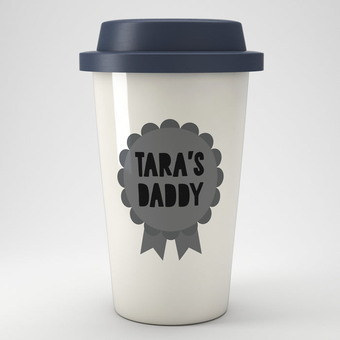 Personalised Rosette Eco Travel Mug