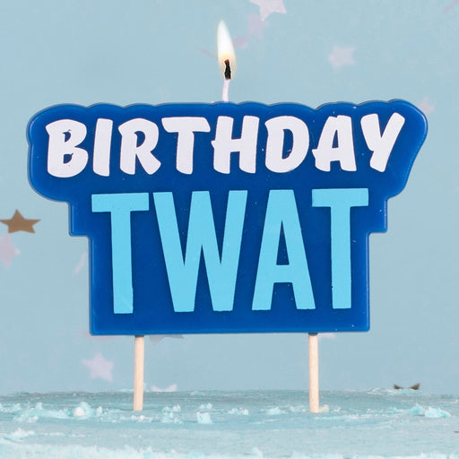 Rude Birthday Candle With Silly Cheeky Birthday Twat Message!