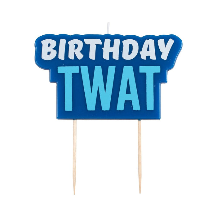 Rude Birthday Candle With Silly Cheeky Birthday Twat Message!