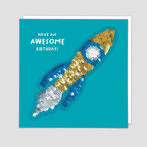 Rocket Reversible Sequin Card