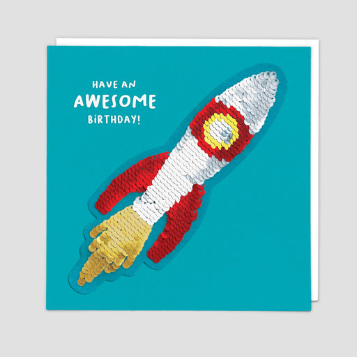 Rocket Reversible Sequin Card