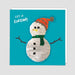 Snowman Reversible Sequin Christmas Card