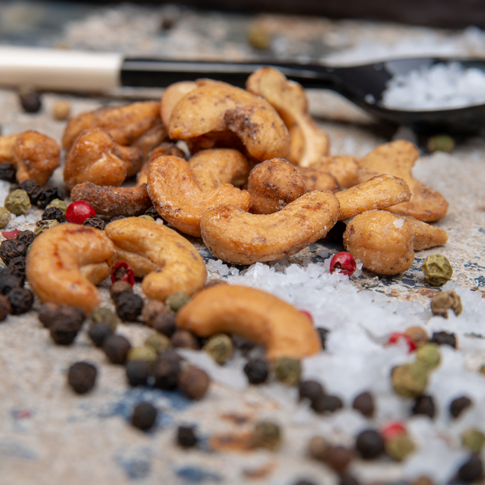Salt & Pepper Cashews and Chilli & Lime Peanuts