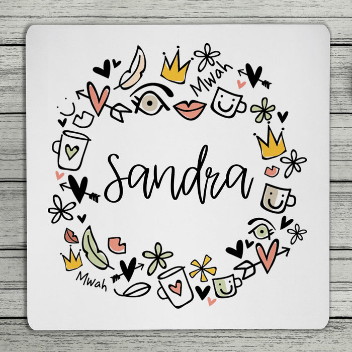 Happy Personalised Name Coaster