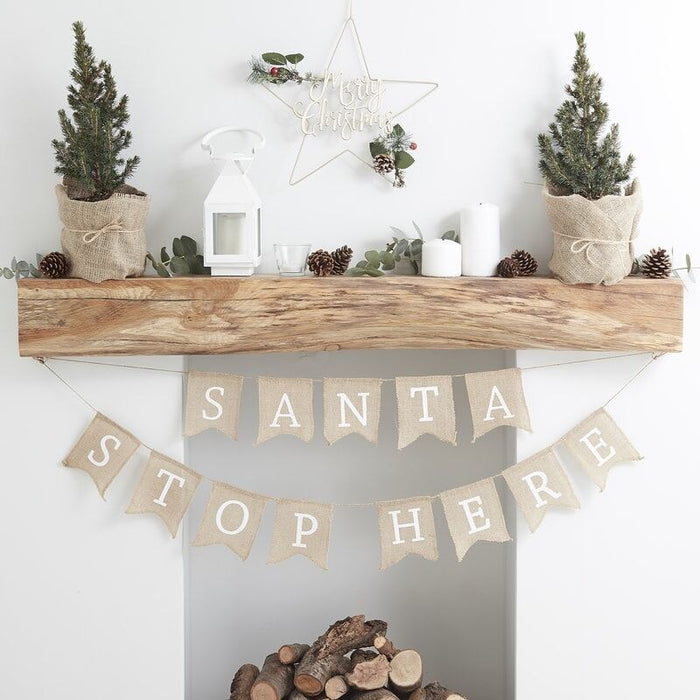 Santa Stop Here Bunting