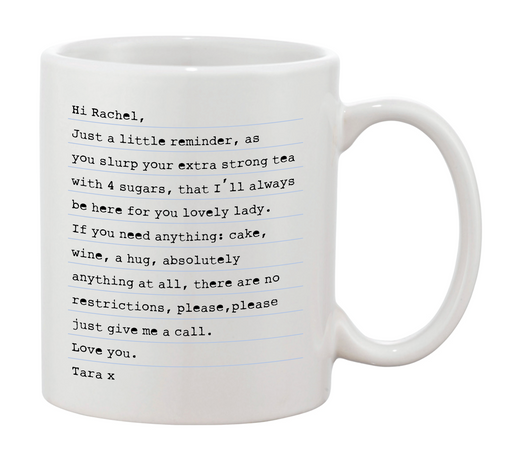 Black & White Personalised Message Mug