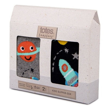 Totes Toddler's Original Slipper Socks - Space