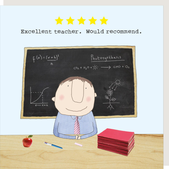 Teacher thank you card