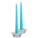 Pair Of Tapered Candles - Rose Pink, Bright Pink, Grey Or Teal