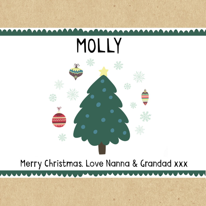Personalised Christmas Tree Gift Box
