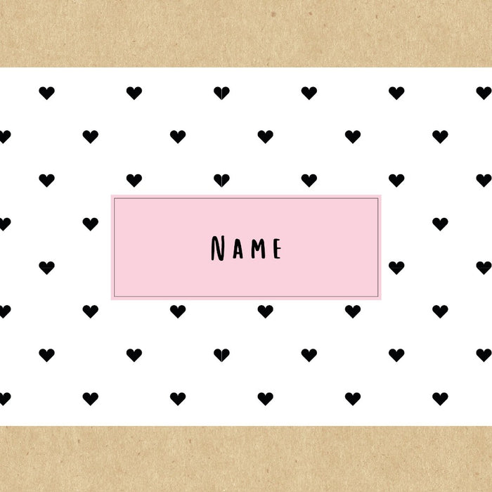 Personalised Monochrome Hearts Gift Box