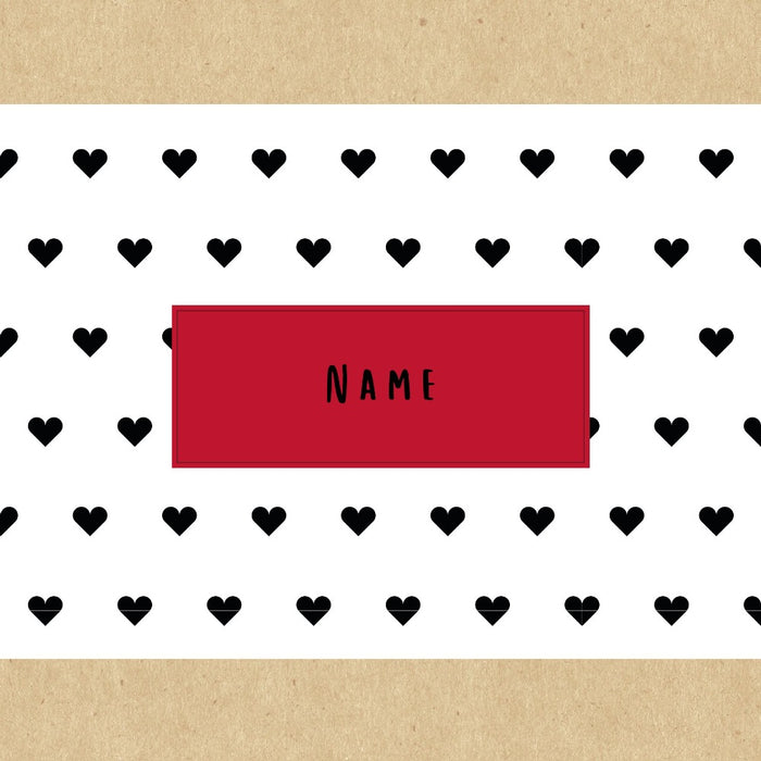 Personalised Heart Rows Gift Box