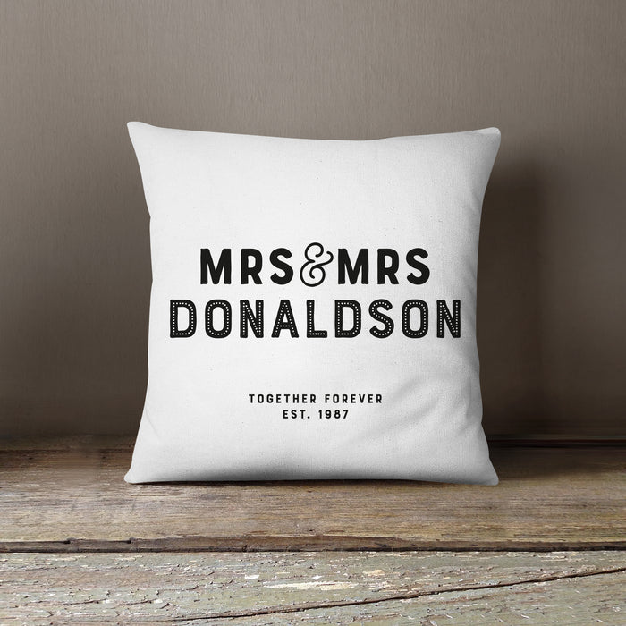 personalised couple cushion