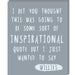 Inspirational quote card
