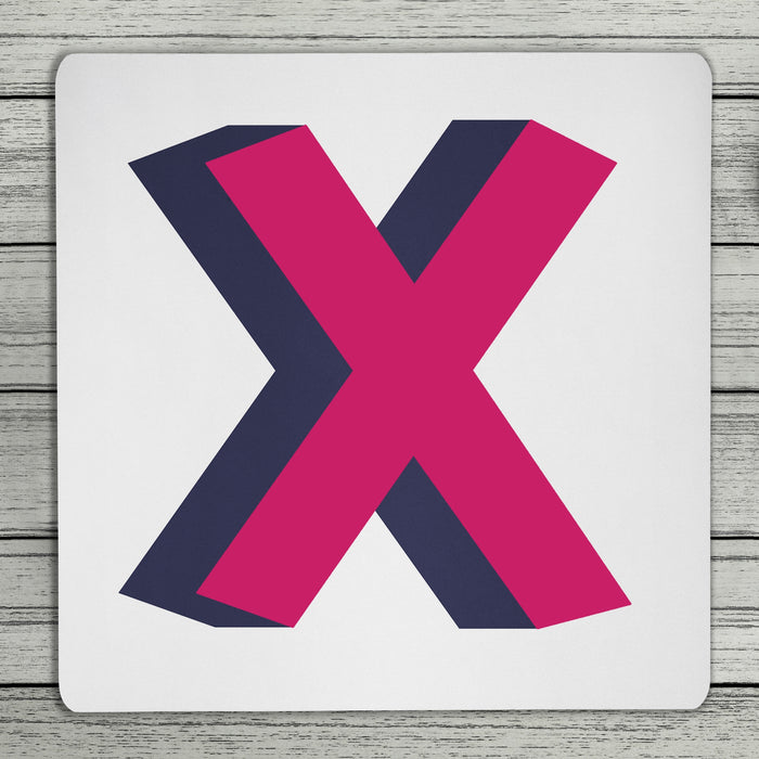Bright 3D Personalised Initial Coaster (Mix & Match Colours)