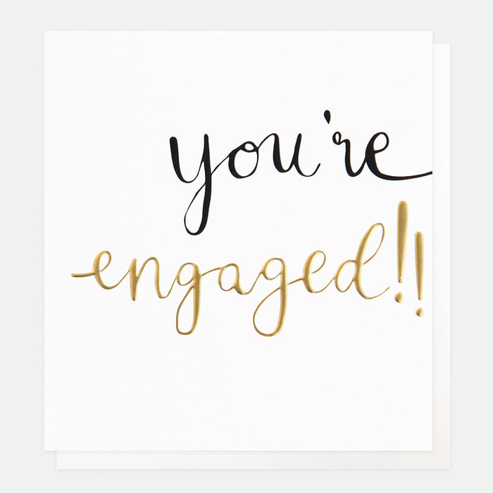 You're Engaged! Gold Caroline Gardner Engagement Card
