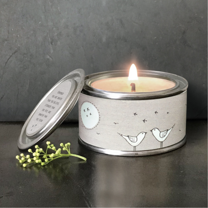 'You are braver than you believe' candle