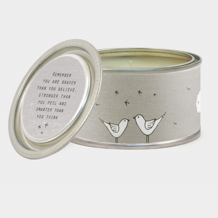 ''You are braver than you believe' candle