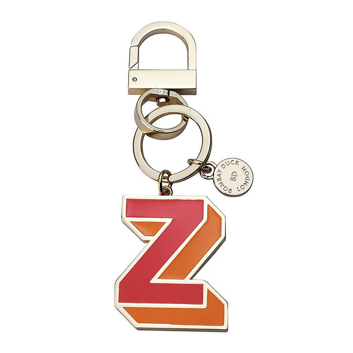 Letterpop Enamel Keyring Z Red Orange