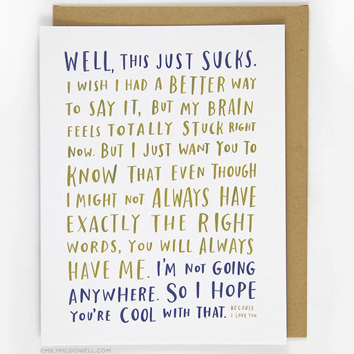 Awkward Sympathy Card