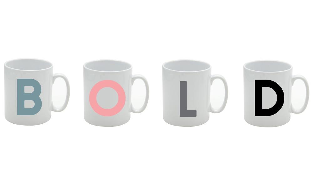 Personalised Bold Initial Mug (Various Colours)