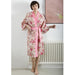 Caro London Pink Beautiful Cotton Wrap Kimono