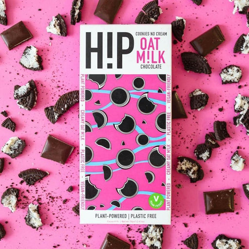 VEGAN HiP Chocolate: Cookies No Cream Oat Milk Chocolate Bar