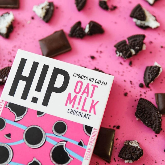 VEGAN HiP Chocolate: Cookies No Cream Oat Milk Chocolate Bar