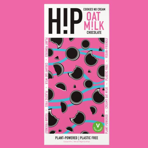 VEGAN HiP Chocolate: Cookies No Cream Oat Milk Chocolate Bar