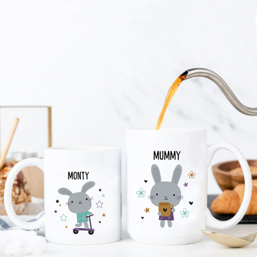Personalised Bunny Family Mugs