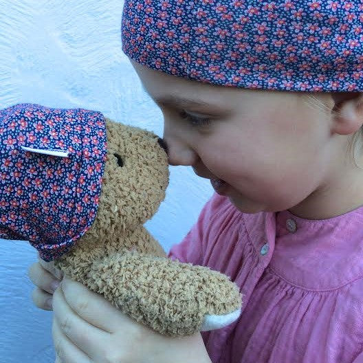 Girl's Liberty Print Ditsy Red Bold Beanie (Various Sizes)